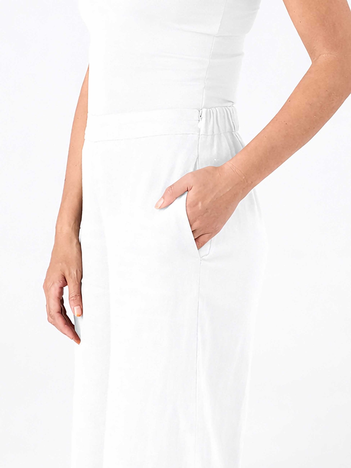 Laurel Linen Pant - White