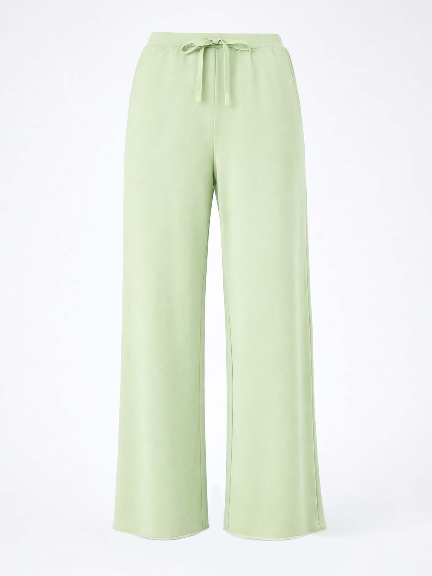 Classic Wide Leg Sweat Pants - Matcha Green