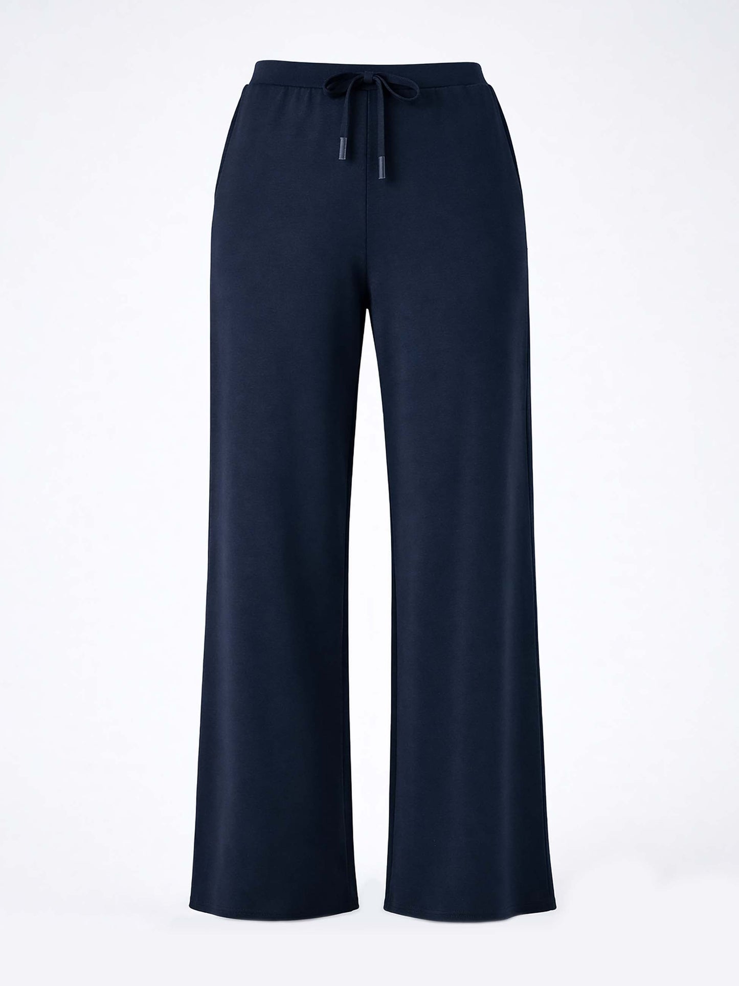 Classic Wide Leg Sweat Pants - Navy