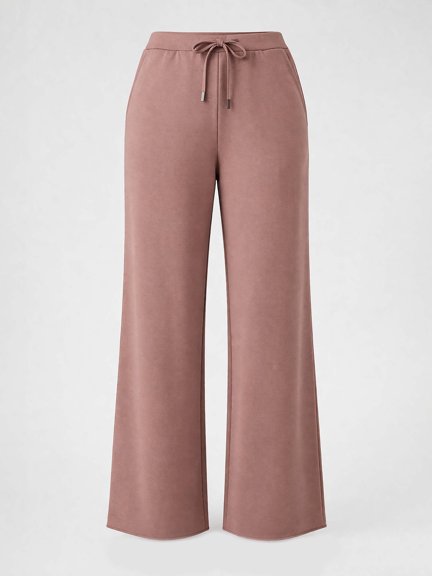 Classic Wide Leg Sweat Pants - Taupe