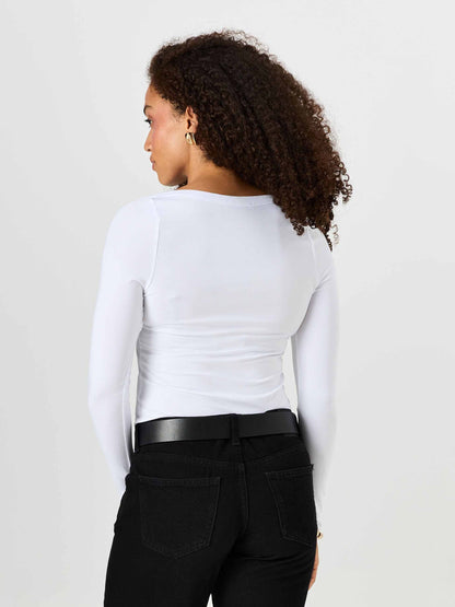 Ela Long Sleeve Top - White