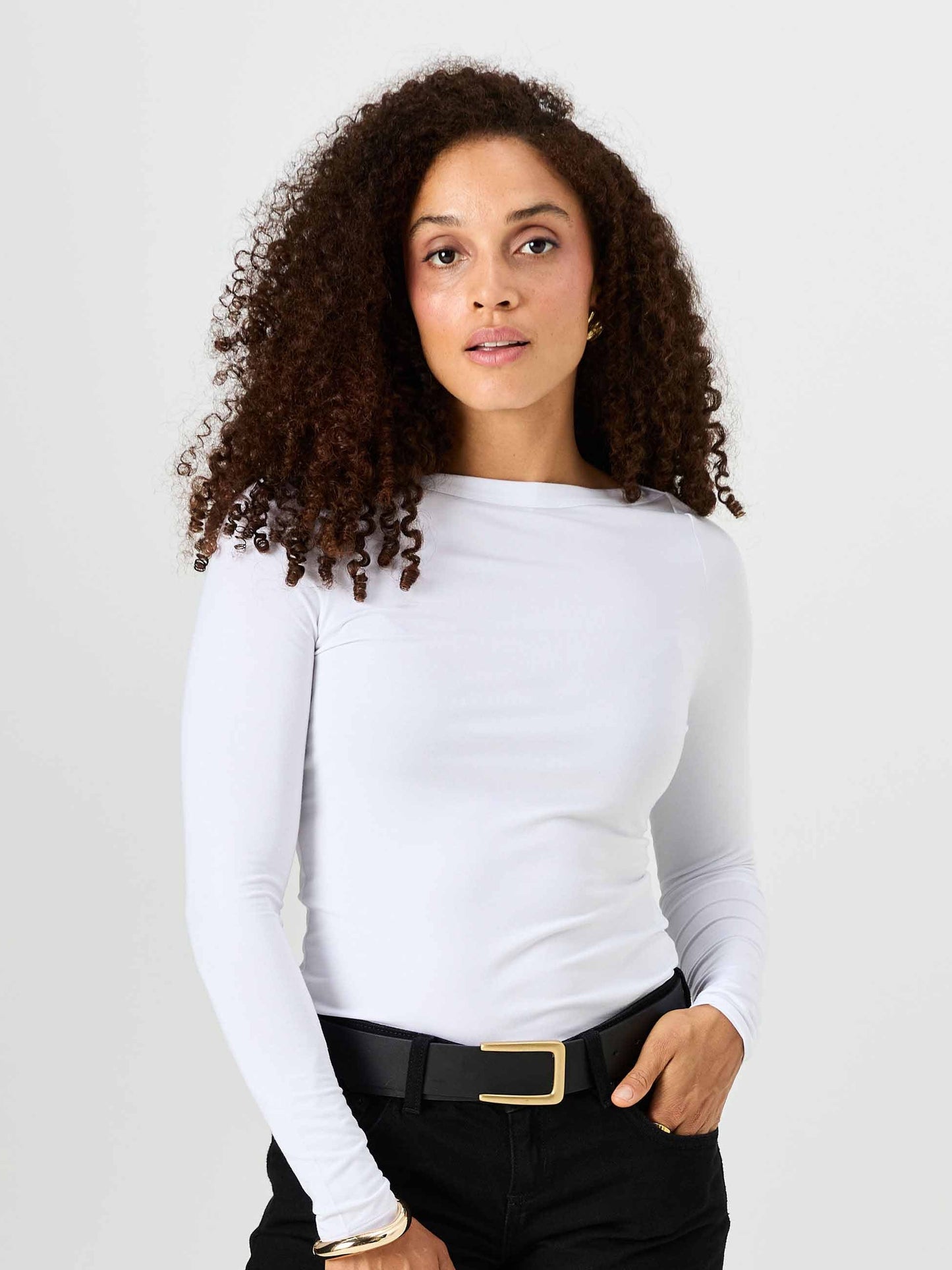 Ela Long Sleeve Top - White