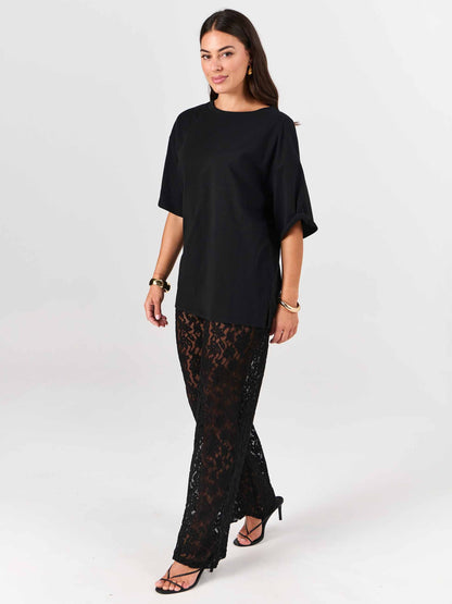 Chantelle Lace Pant - Black