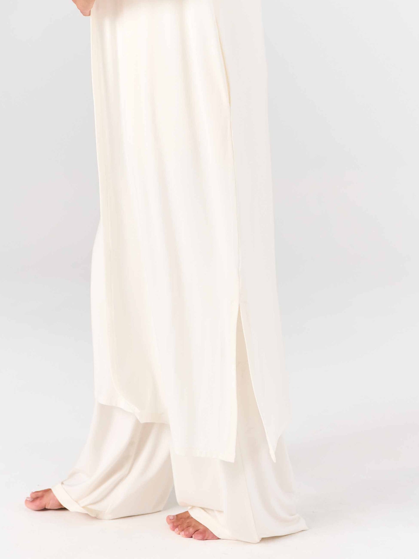 Modal Longline Cardigan - Soft White