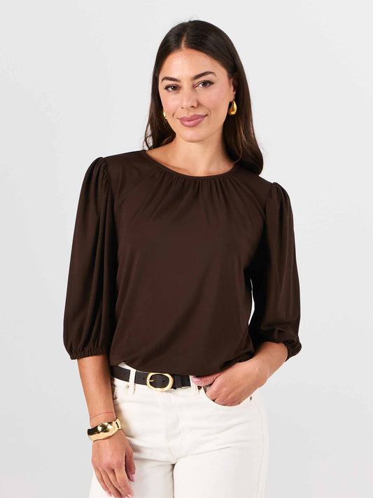 Millie Modal Top - Coffee Bean