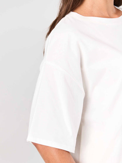 Oversized Pima Cotton Tee - Soft White