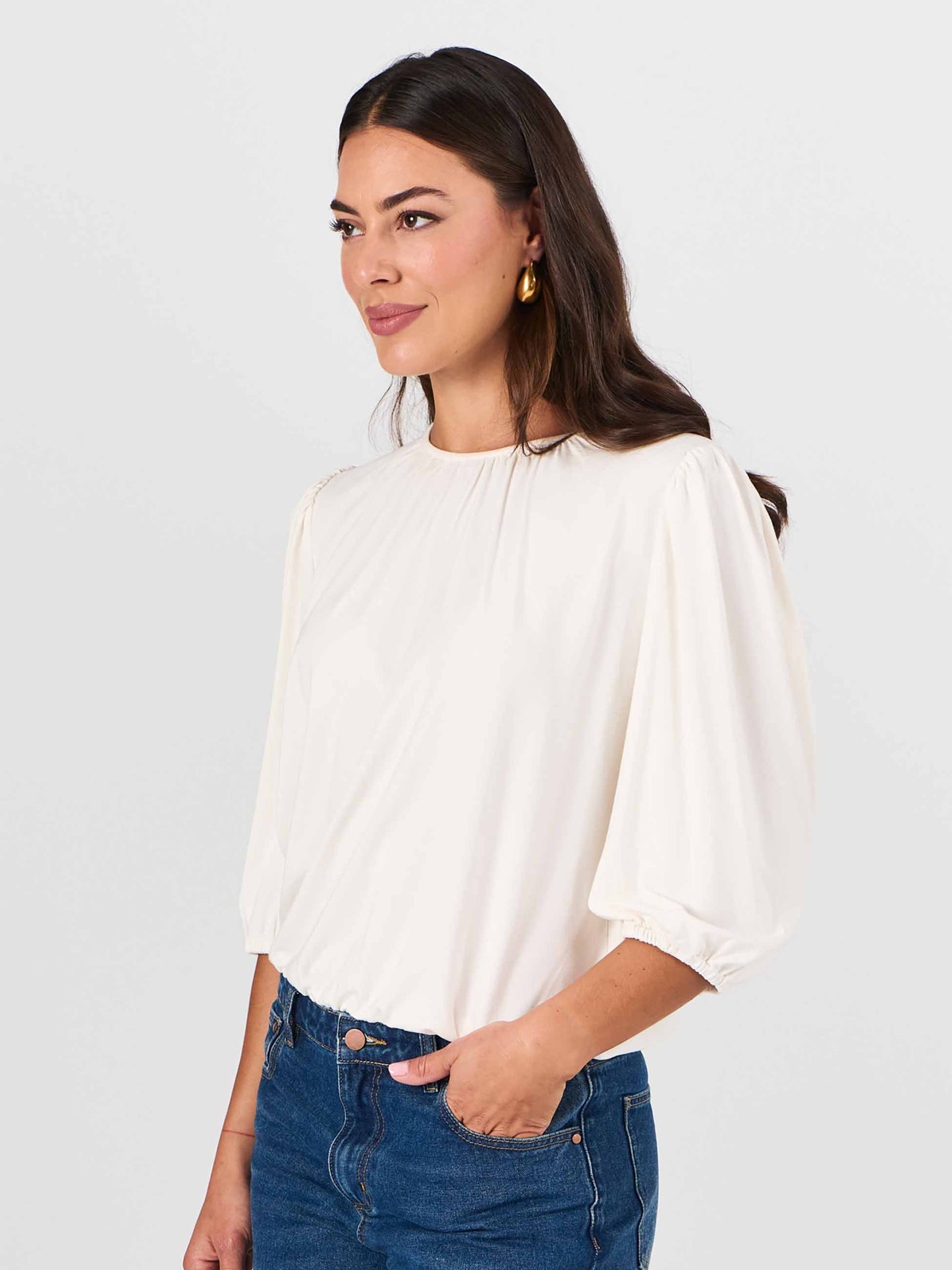 Millie Modal Top - Soft White