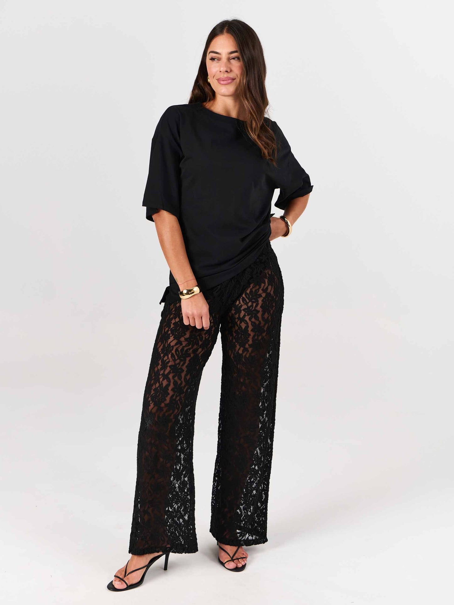 Chantelle Lace Pant - Black
