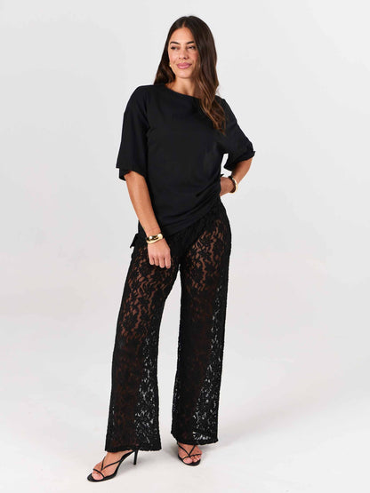 Chantelle Lace Pant - Black
