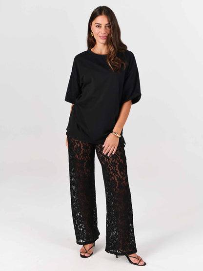 Chantelle Lace Pant - Black