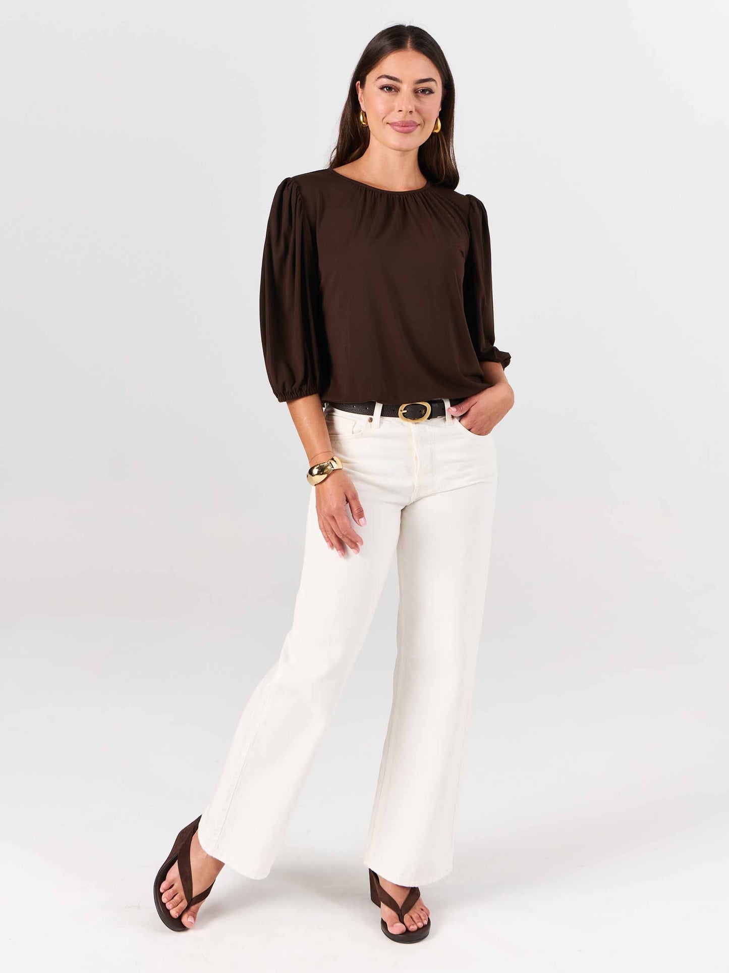 Millie Modal Top - Coffee Bean