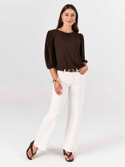 Millie Modal Top - Coffee Bean