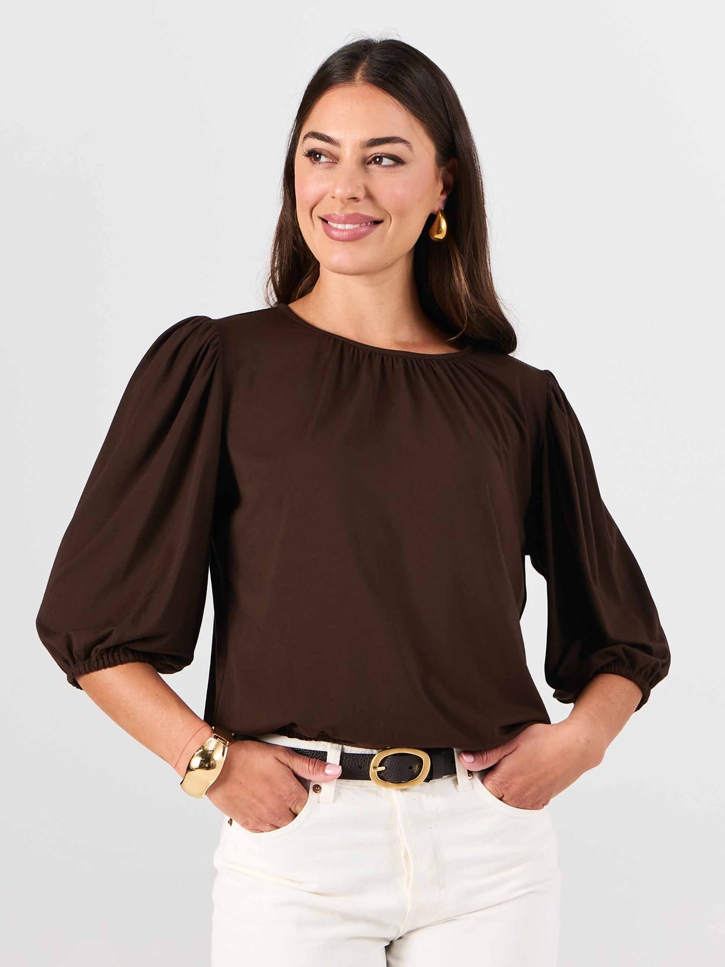 Millie Modal Top - Coffee Bean