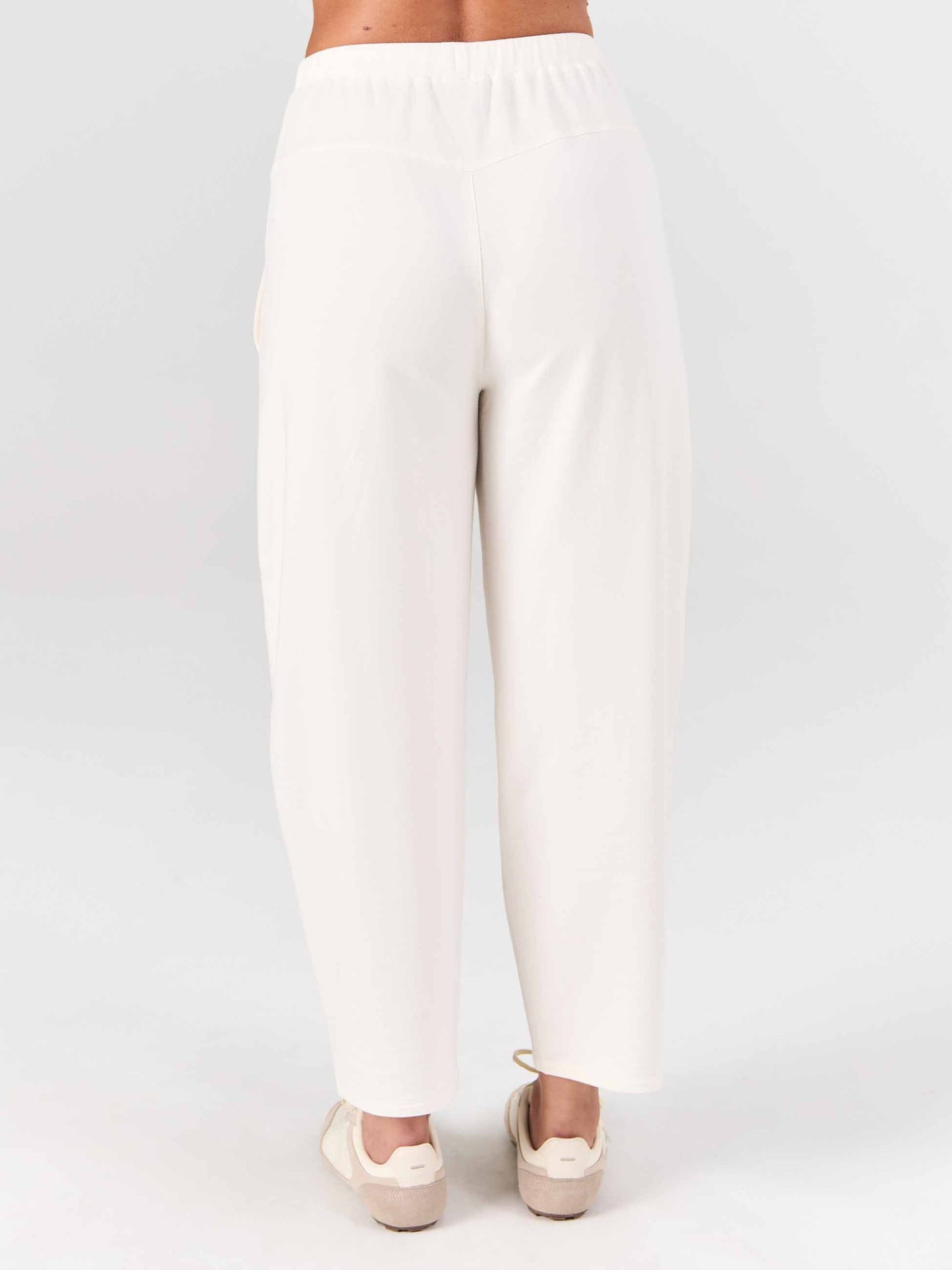 Kyoto Ankle Length French Terry Jogger - Soft White