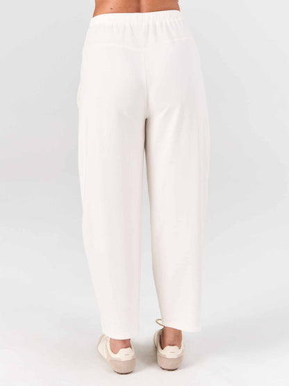 Kyoto Ankle Length French Terry Jogger - Soft White