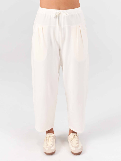 Kyoto Ankle Length French Terry Jogger - Soft White
