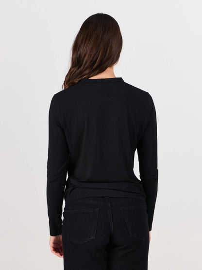 Nero Long Sleeve Top - Black
