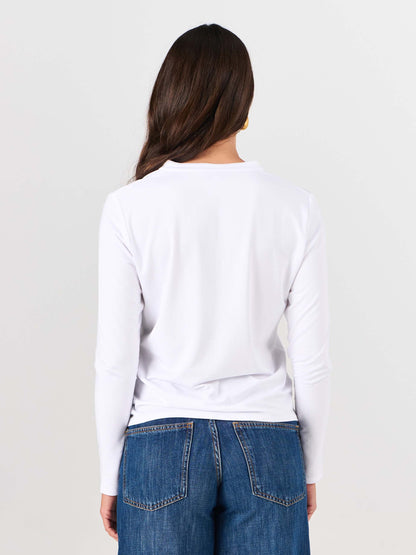 Nero Long Sleeve Top - White