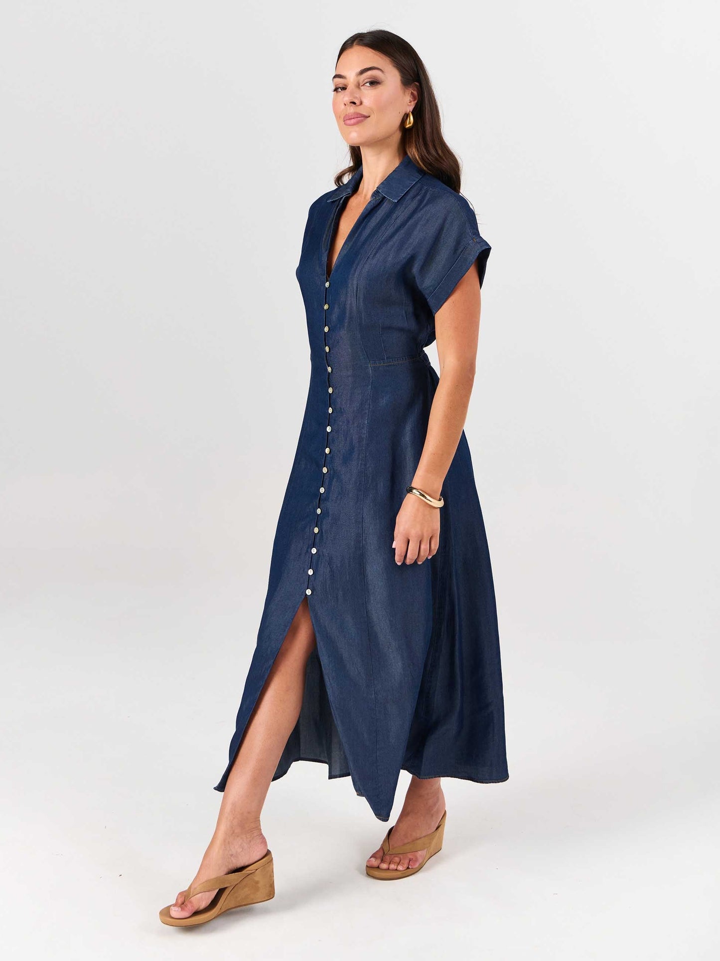 Capri Denim Tencel Dress - Dark Denim