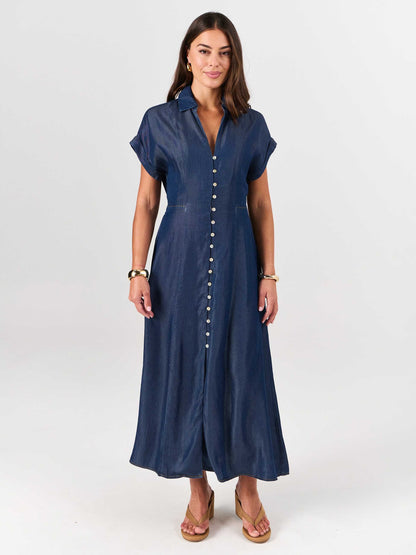 Capri Denim Tencel Dress - Dark Denim