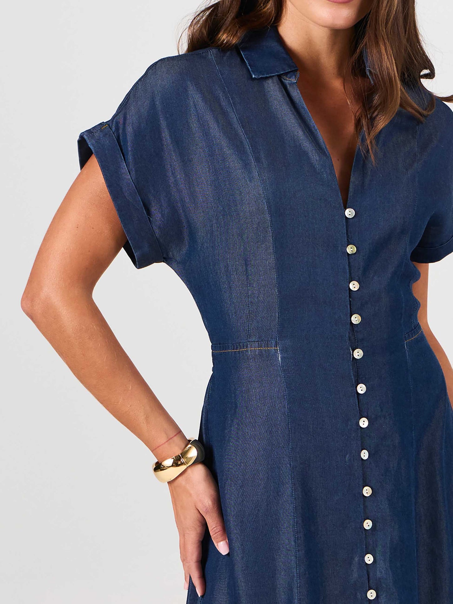Capri Denim Tencel Dress - Dark Denim