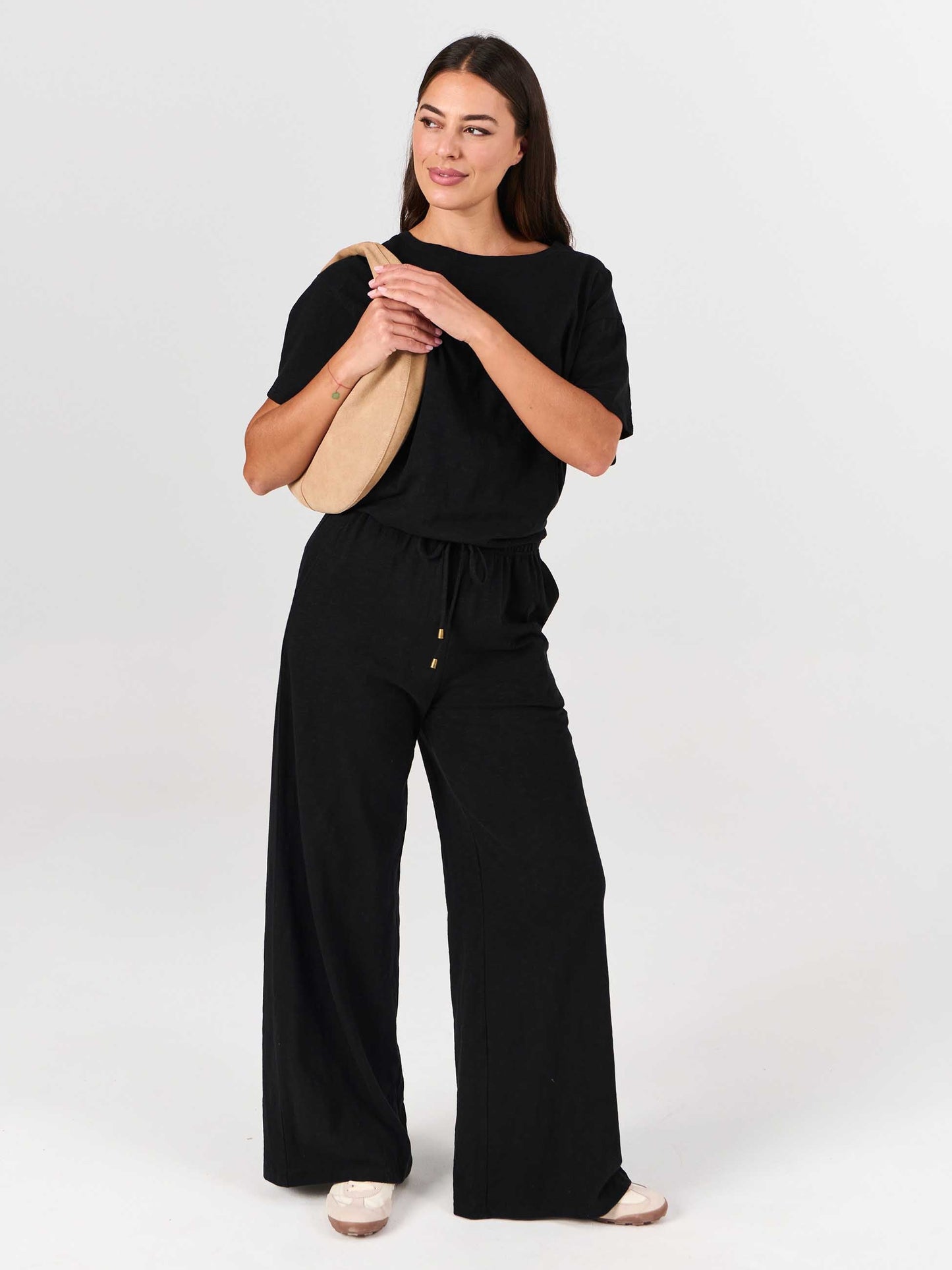 Textured Slub Eden Tee - Black