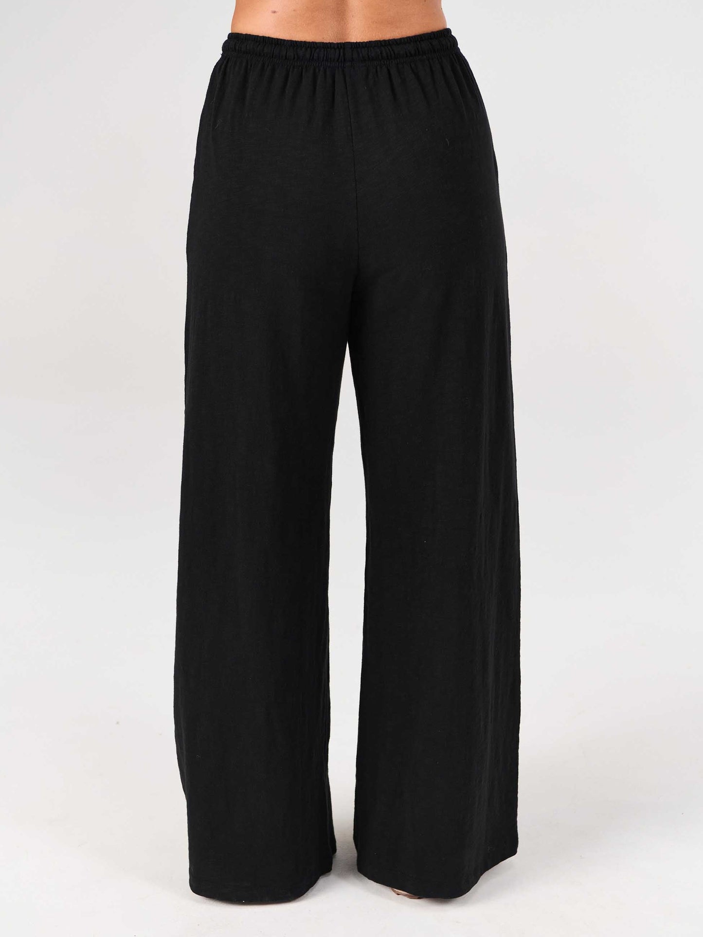 Textured Slub Lounge Pant - Black