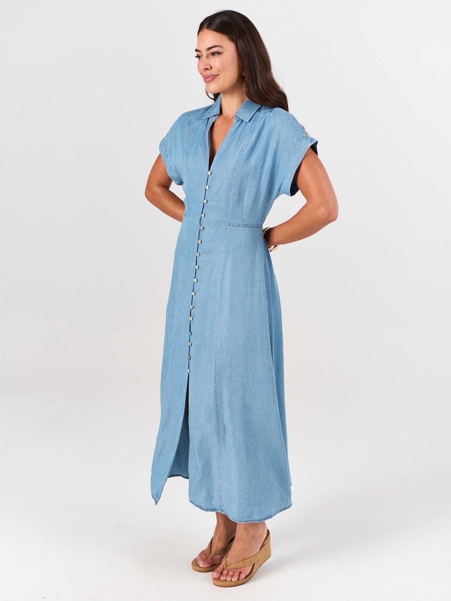 Capri Denim Tencel Dress - Light Denim
