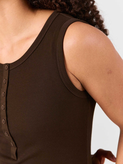 Aria Sleeveless Dress - Coffee Bean