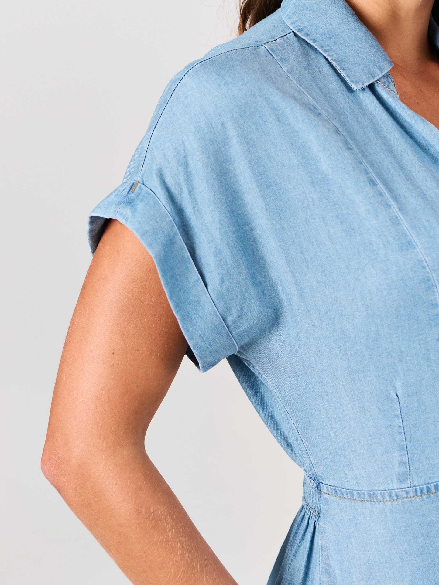 Capri Denim Tencel Dress - Light Denim