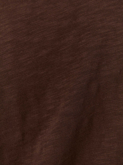 Textured Slub Lounge Pant - Coffee Bean