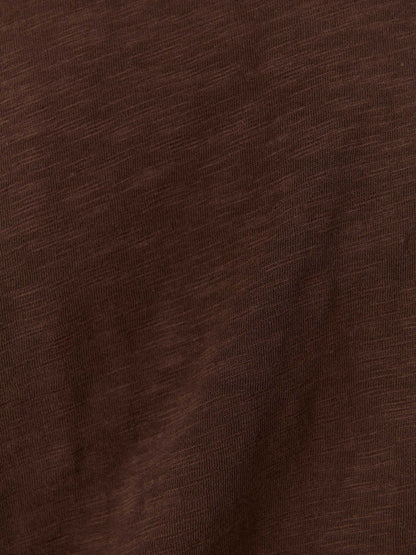 Textured Slub Eden Tee - Coffee Bean