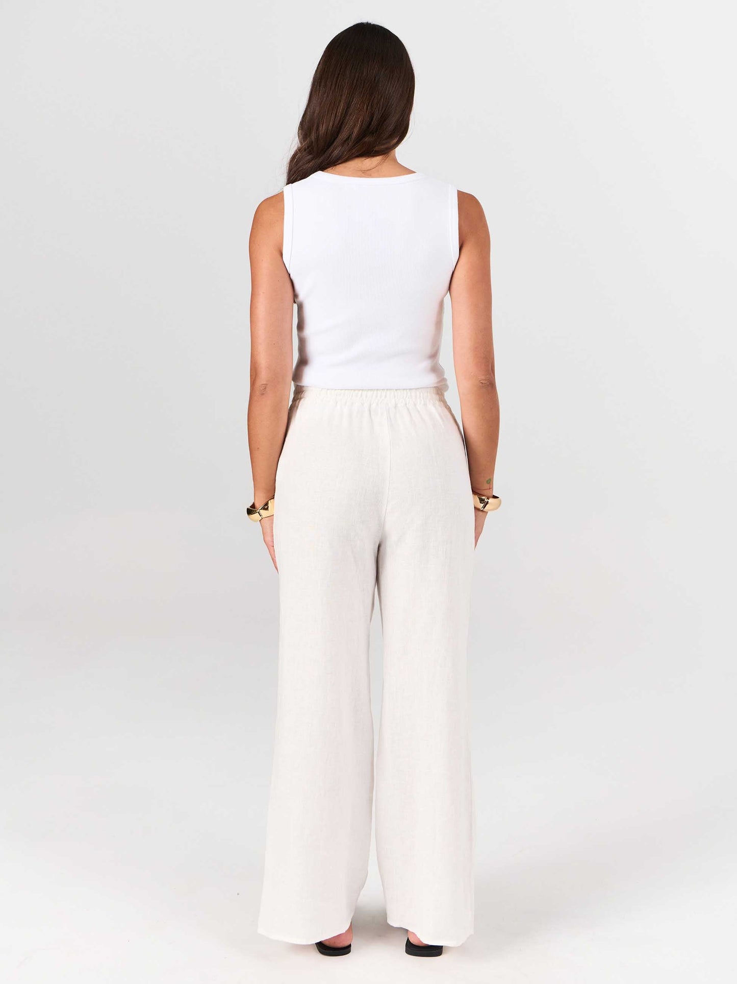 Sasha Linen Pants - White