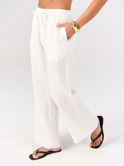 Sasha Linen Pants - White