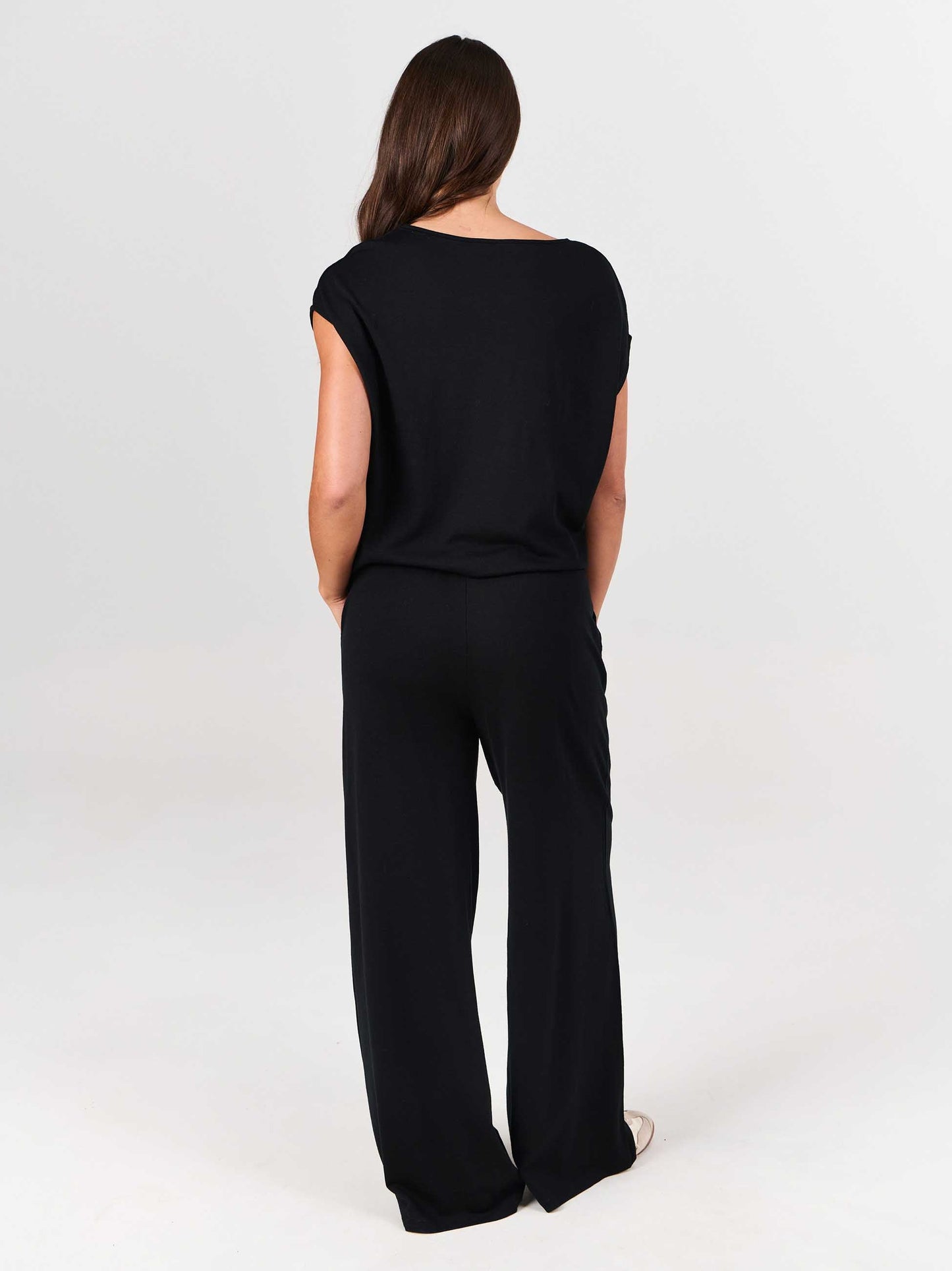 Merino Wool Lounge Pant - Black
