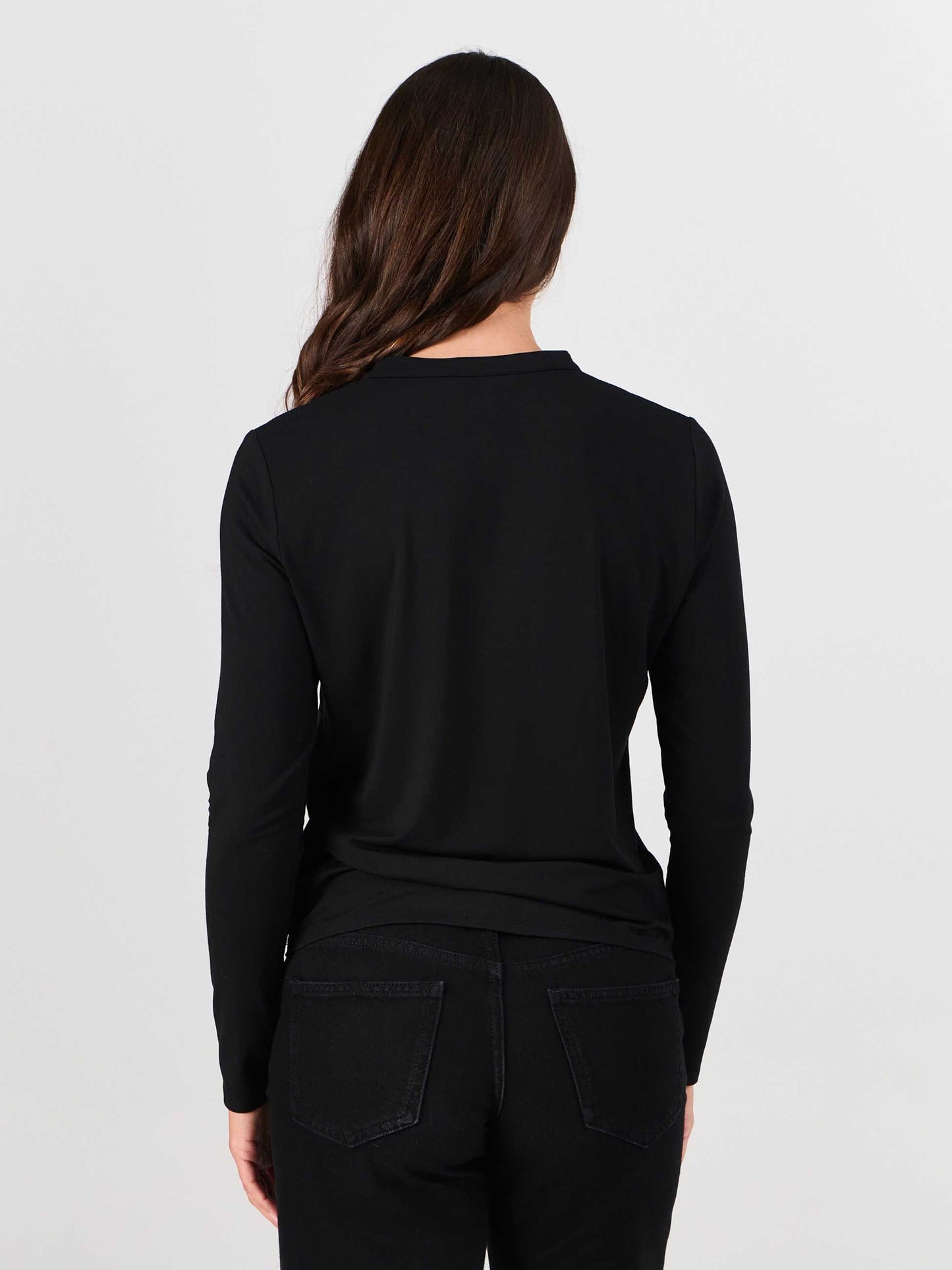 Nero Long Sleeve Top - Black
