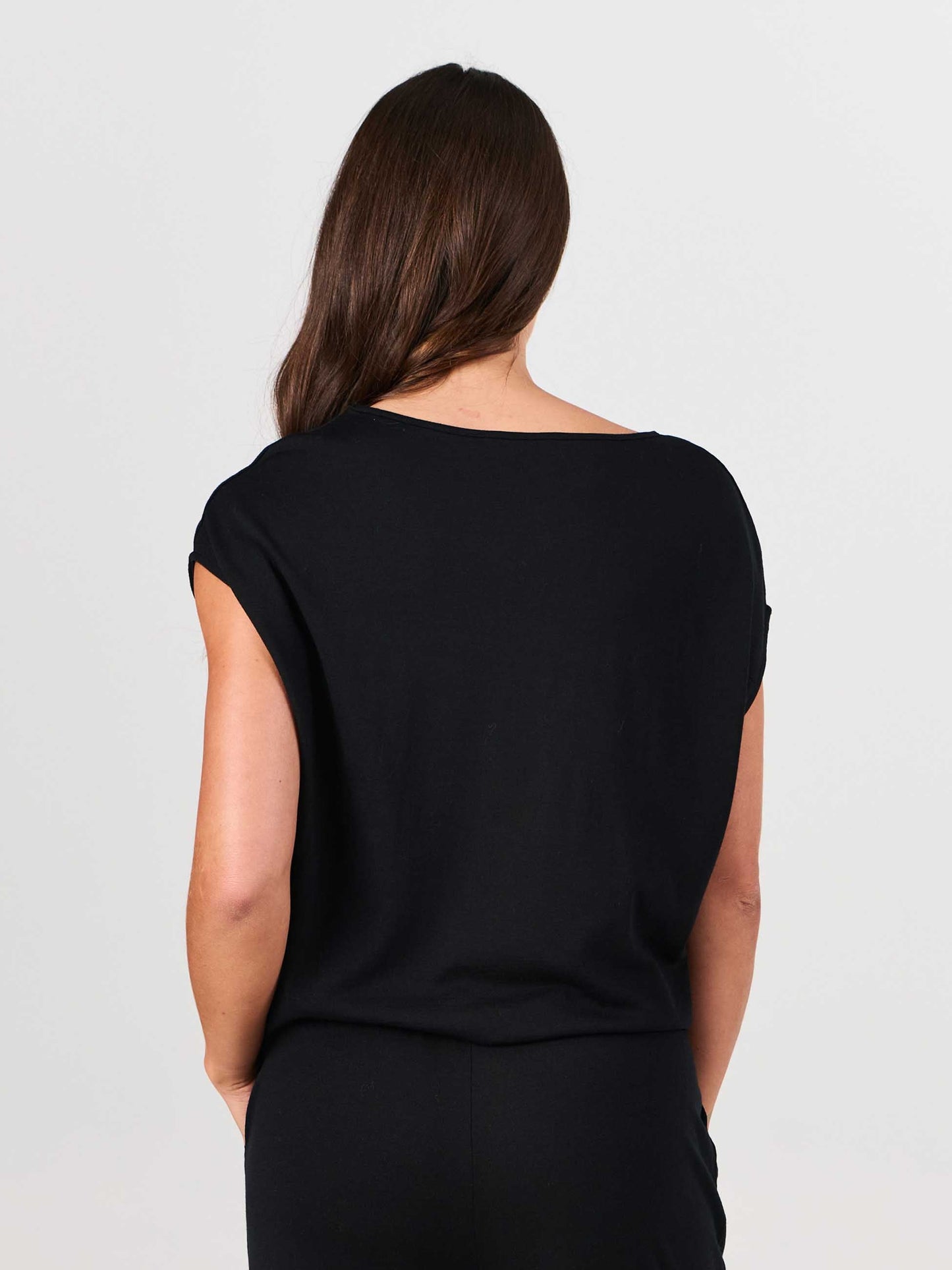 Luxe Layer Merino Wool Tee - Black