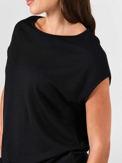 Luxe Layer Merino Wool Tee - Black