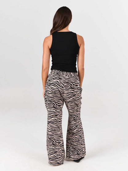 Sasha Linen Pants - Zebra