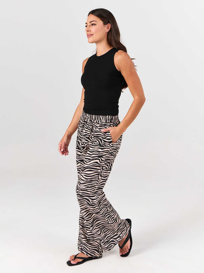 Sasha Linen Pants - Zebra