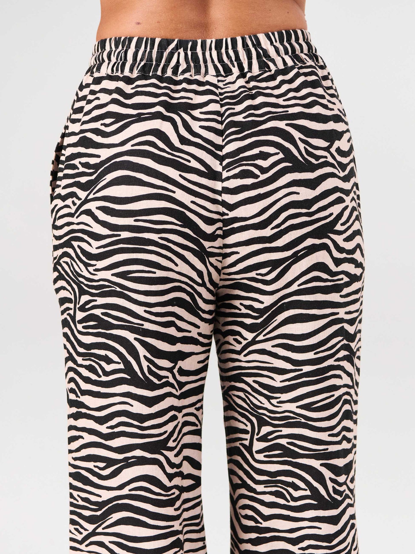 Sasha Linen Pants - Zebra