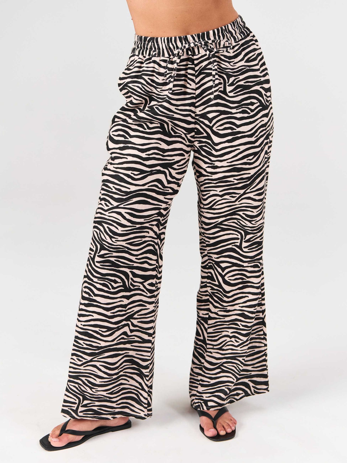 Sasha Linen Pants - Zebra