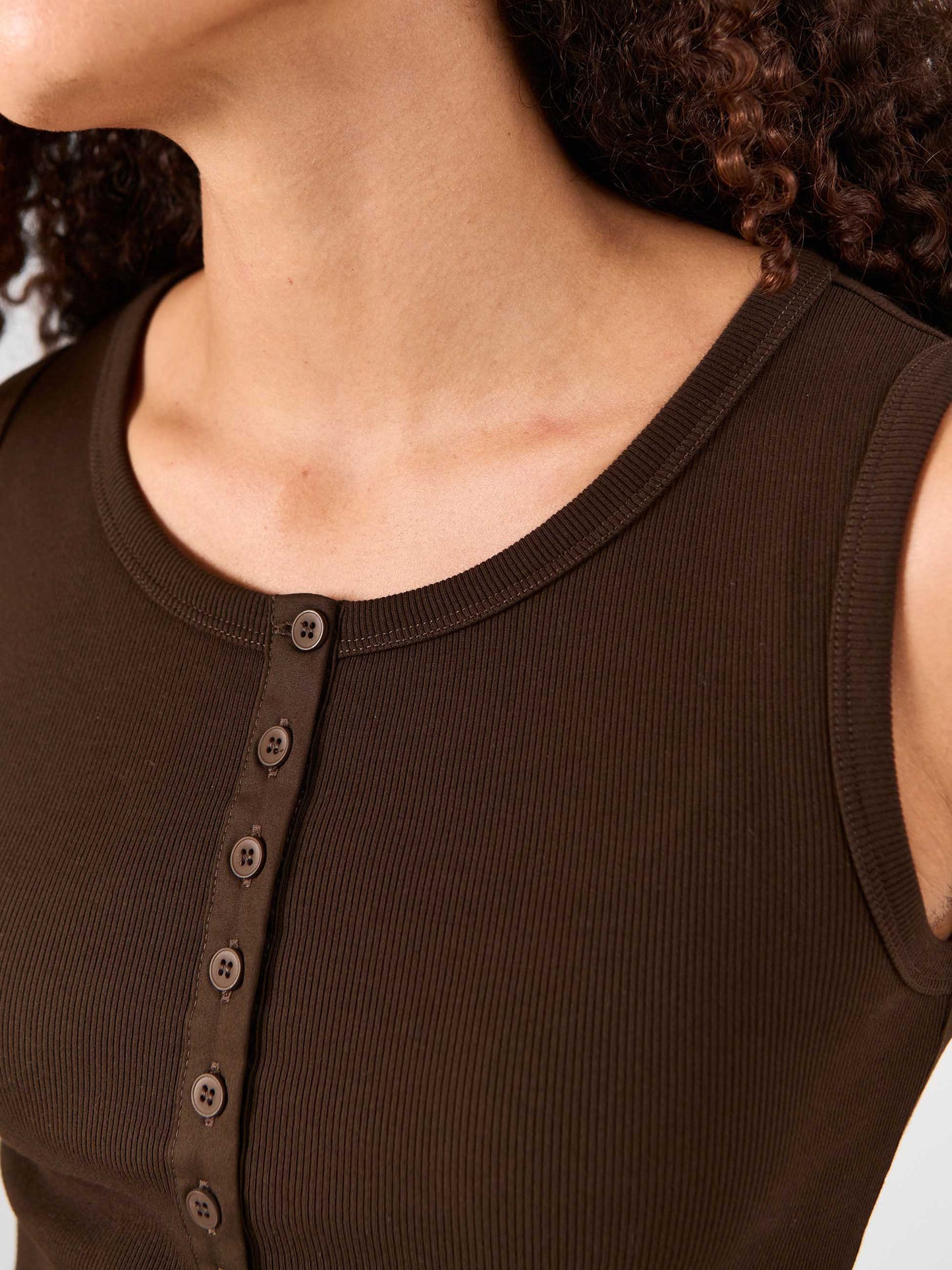Aria Sleeveless Dress - Coffee Bean