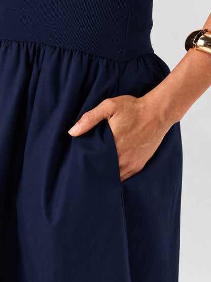 Aria Sleeveless Dress - Navy