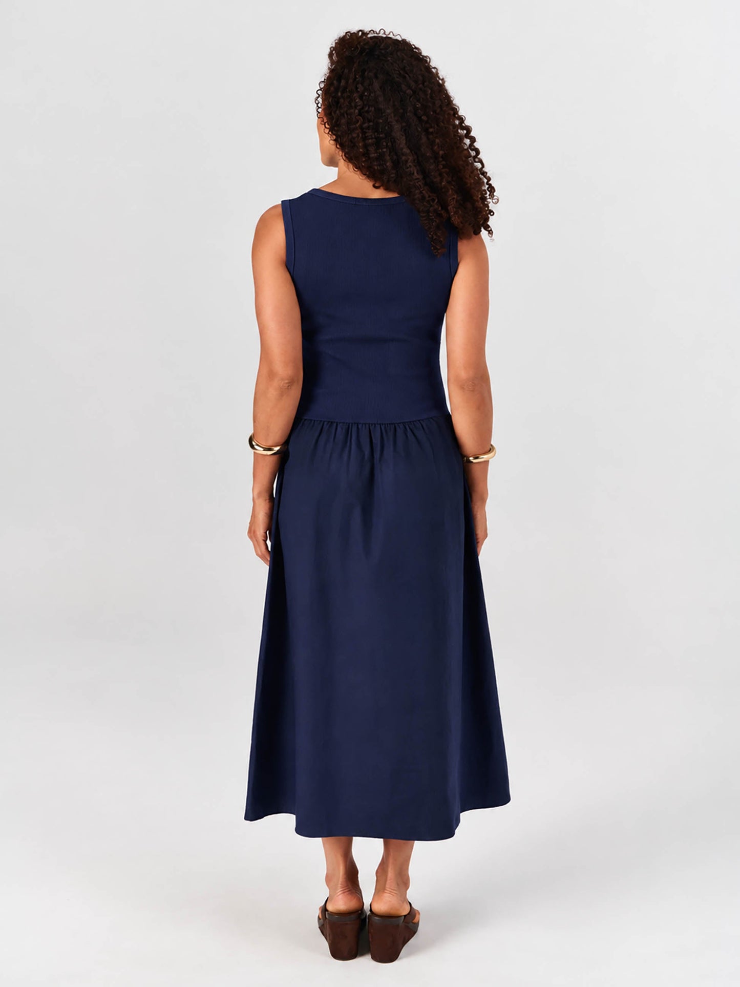 Aria Sleeveless Dress - Navy