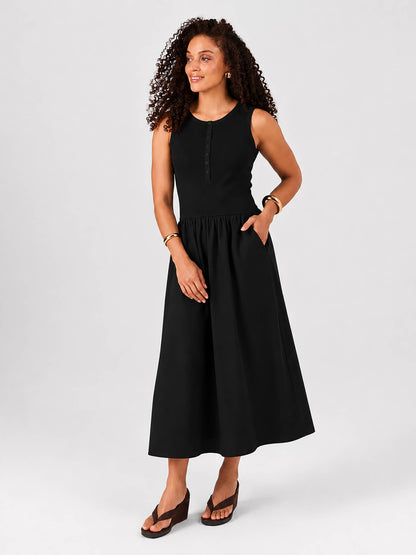 Aria Sleeveless Dress - Black