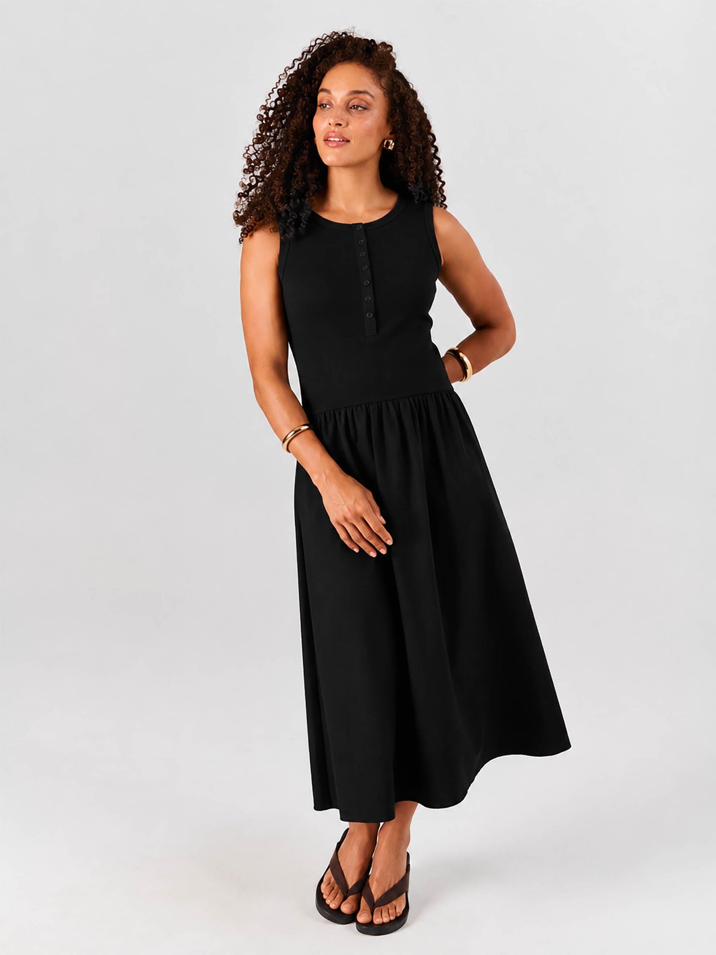 Aria Sleeveless Dress - Black