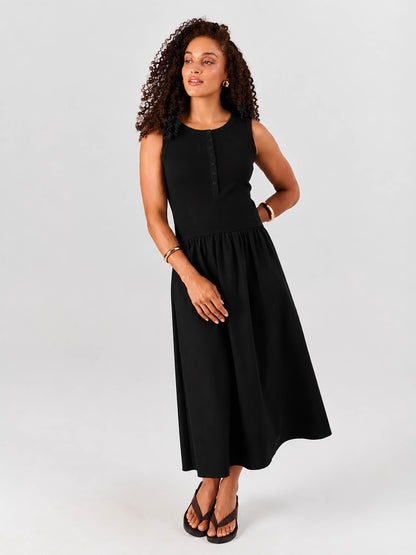 Aria Sleeveless Dress - Black