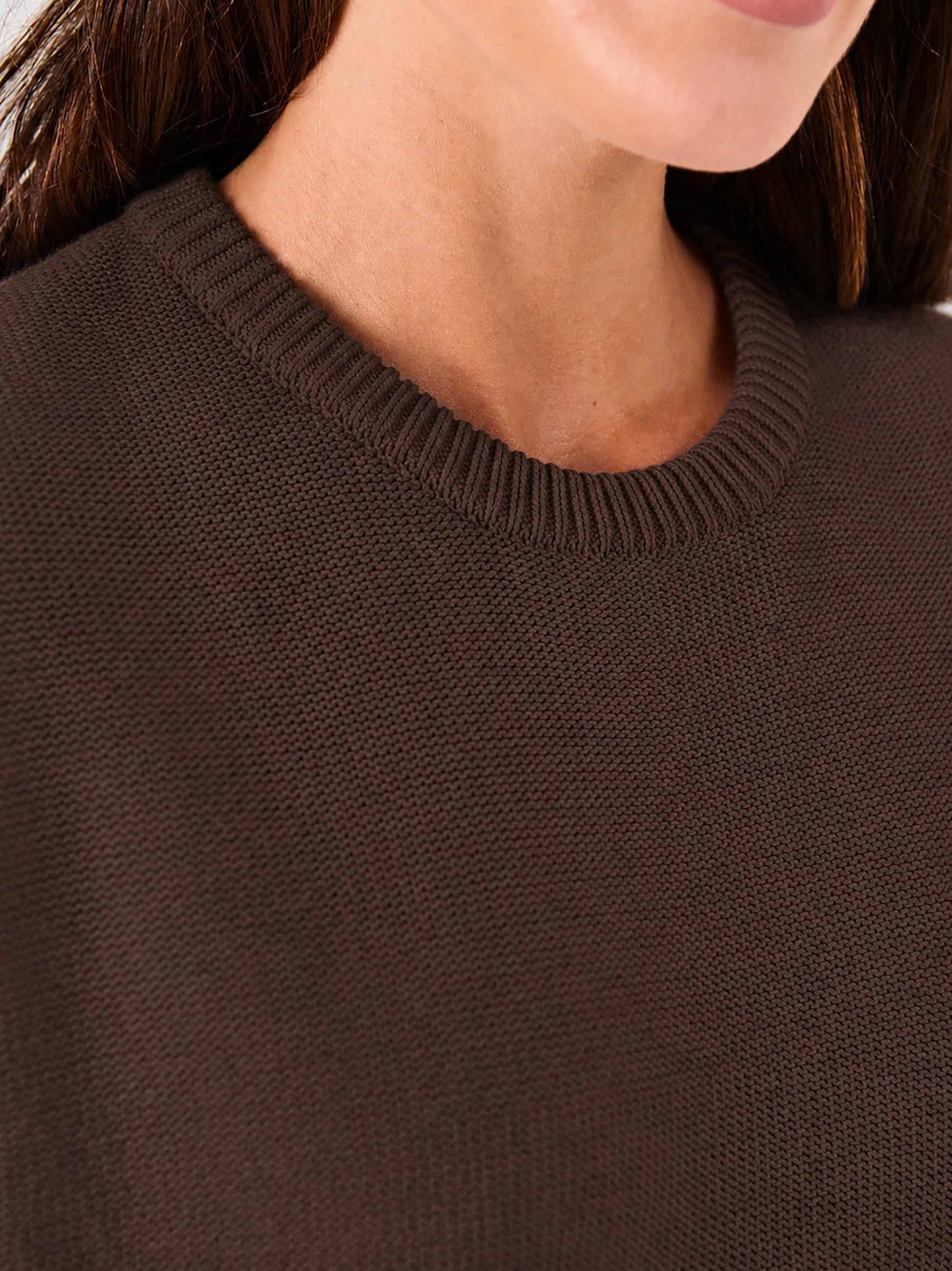 Lee Cotton Knit Vest- Coffee Bean