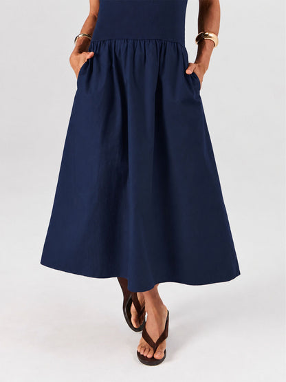 Aria Sleeveless Dress - Navy